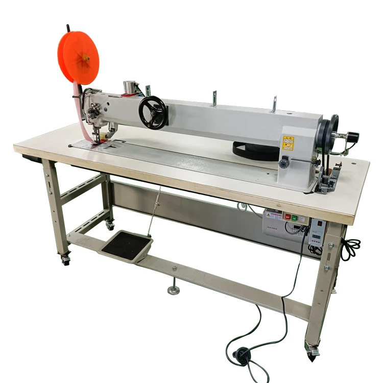 Product easy to sell double needle compound feed industrial long arm sewing machine for leather sofa