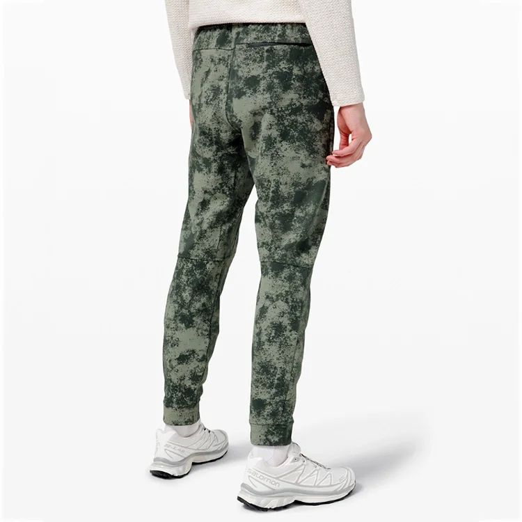 Custom Eco Friendly High Waist Nylon Joggers Men Stacked Joggers Pants With Side Pockets Sweatsuit