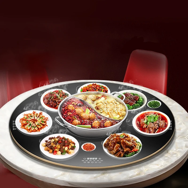table meal insulation glass hot tray Multi-functional Heating Board Table heating board induction cooker hot pot