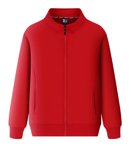 Thickened cotton  fox velvet stand collar baseball shirt zipper printed sweater manufacturer vest coat hoodie 100% cotton