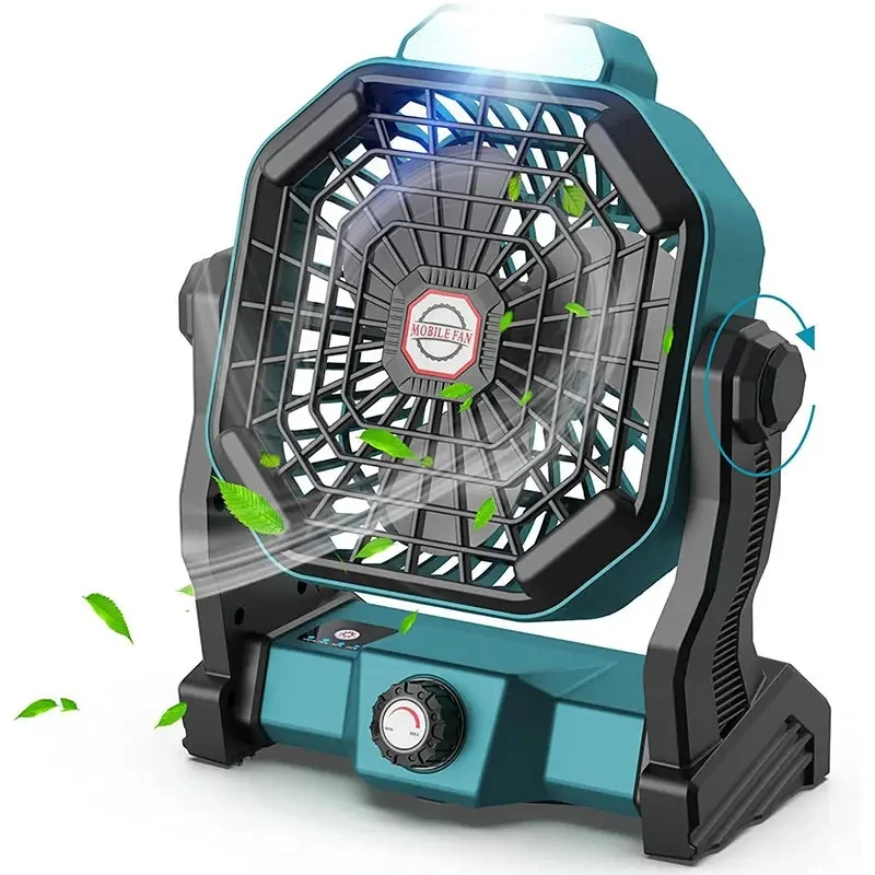 Hook Portable Camping Fan With Led Light Camping Fan Rechargeable Camping Light Outdoor Fan