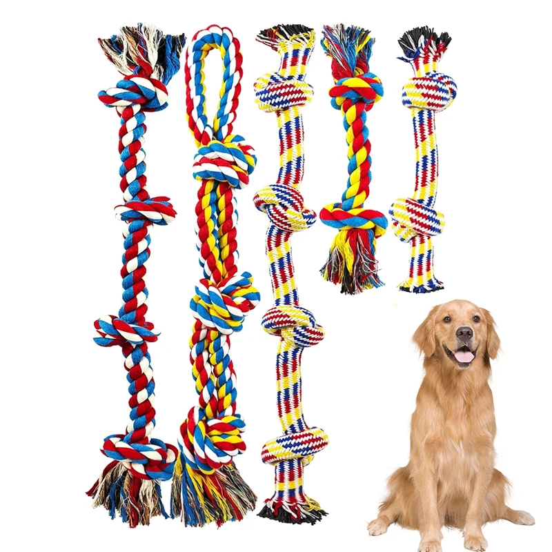 Large Dog Chew Toys for Aggressive Chewers 18cm 21cm 23cm 26cm  double molar tooth cleaning tooth rope