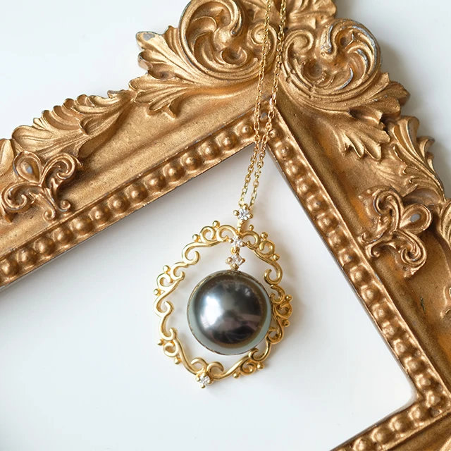 Tahiti Black Pearl Jewelry 14K 18K 24K Yellow Gold Pendant Charms