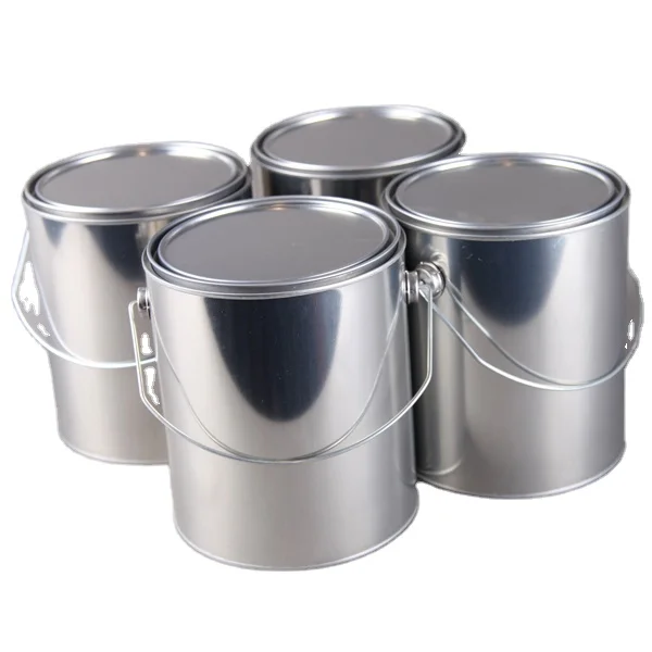 
Food Grade Rectangular Empty Metal Containers Metal Engine Oil Bucket Round Tin Can 