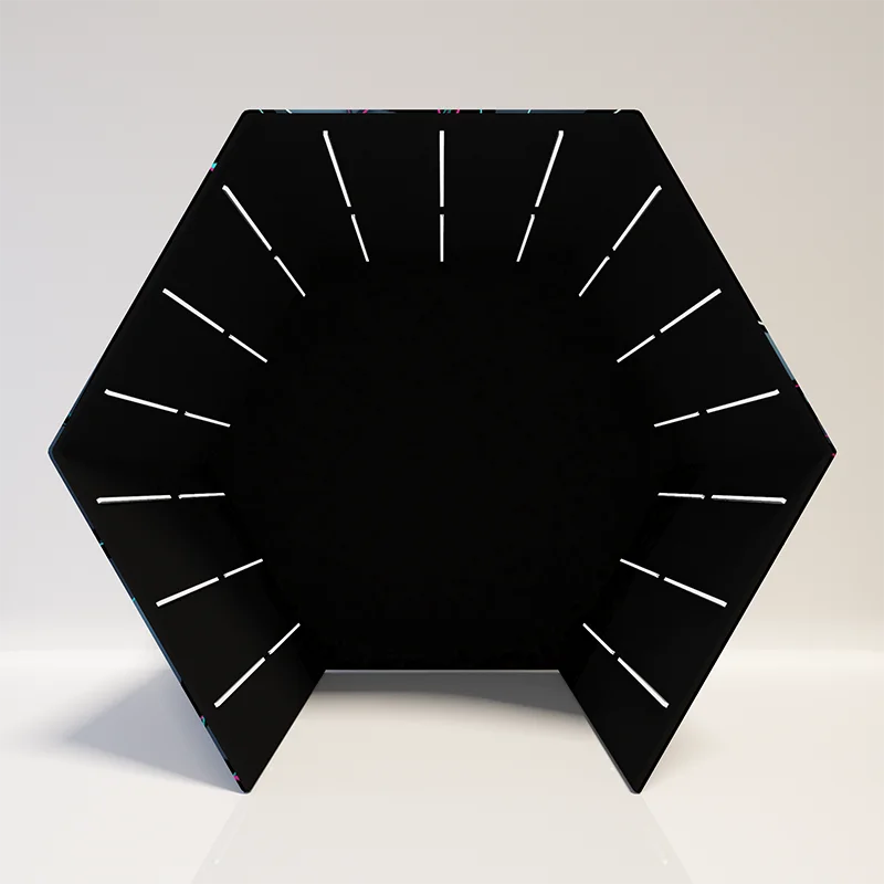 2024 custom photo studio grand 360 Photo Booth Enclosure With Led Lights tunnel hexagonal