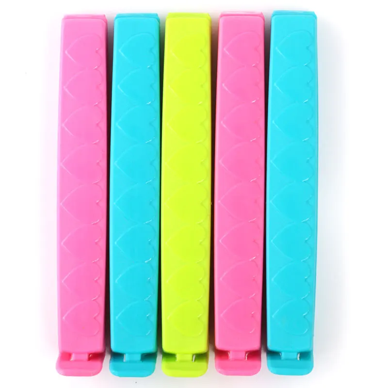 5pcs Pack Snack Clips Set Fresh-Keeping Clamp Sealer Assorted Colors Food Grade PP Material Bag Seal Clips Kitchen Accessories