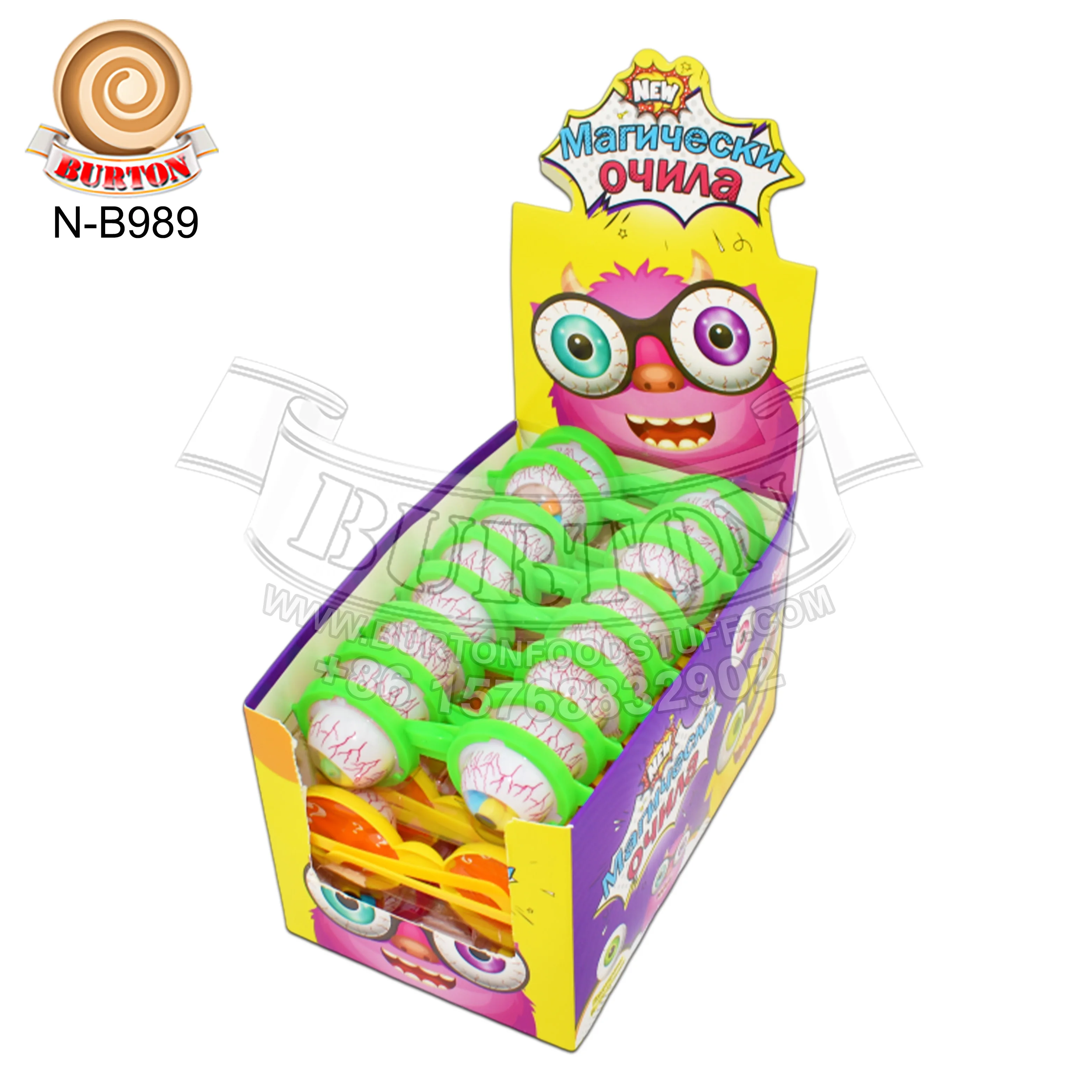 Забавные очки игрушки-планшеты конфеты с красочным фруктовым вкусом твердые в коробке дисплея