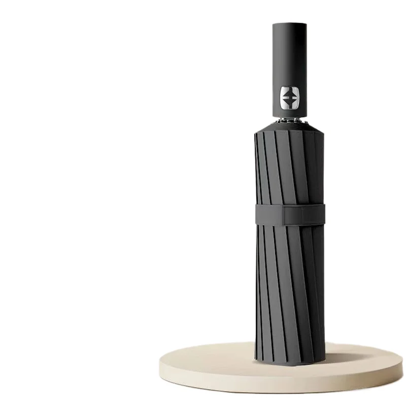 qitu fully automatic folding umbrella male large double female rain sunshade sunscreen custom advertisement