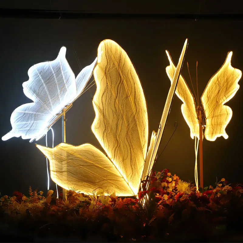 New wedding props butterfly dance background wing model iron wedding background dress layout window display Butterfly