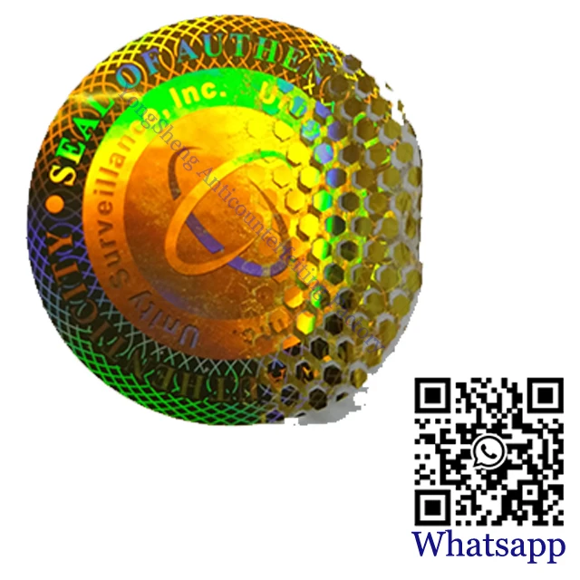 Rainbow effect custom 3d hologram sticker with custom VOID tamper resistant if removed