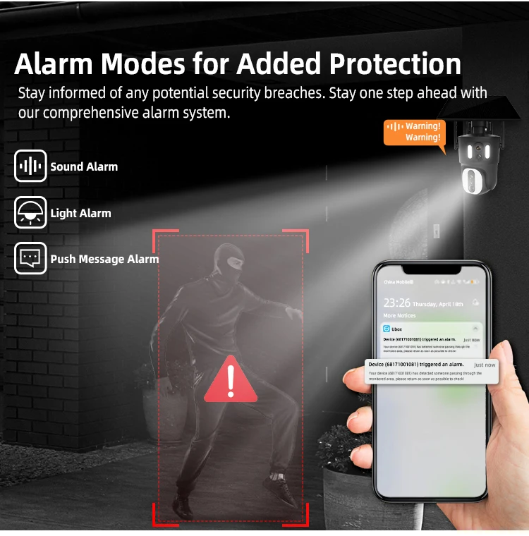 New Arrival Ubox Cctv 4g Solar Ip Camera Wifi Video Outdoor Security System Alarm High Quality Cctv Cameras for Home Farm