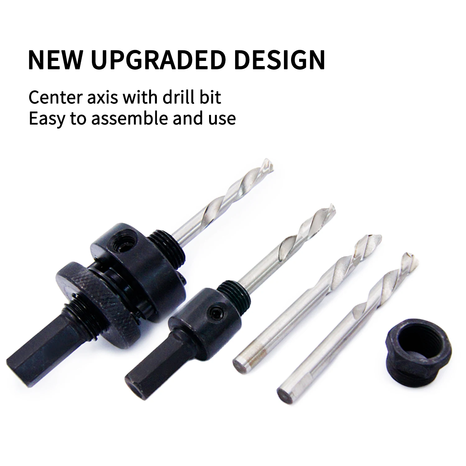 Bi-Metal Hole Saw Kit,LAIWEI14PCS High Performance Hole Saw Set with Arbors Replacement Drill Bits and Hex Key, Metal, Wood Cut