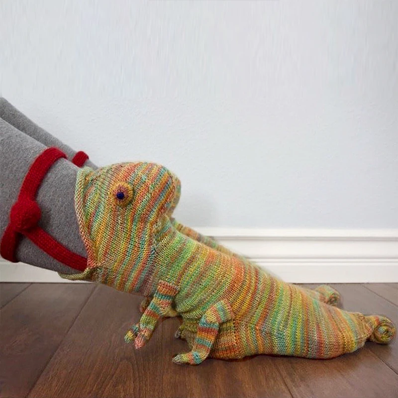 Wholesale Knit Crocodile Sock Slippers Winter Warm Women Cute Cartoon Indoor Floor Christmas Funny Socks