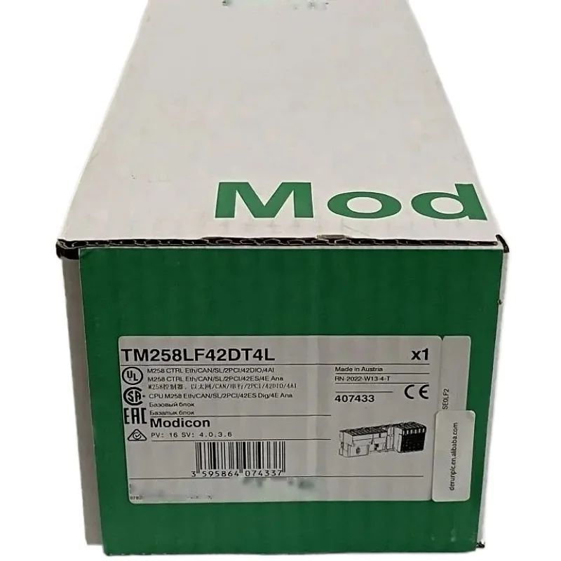 PLC TM258LF42DT4L  Modicon M258, compact base 42 + 4 I/O 24 V DC CANopen TM258LD42DT