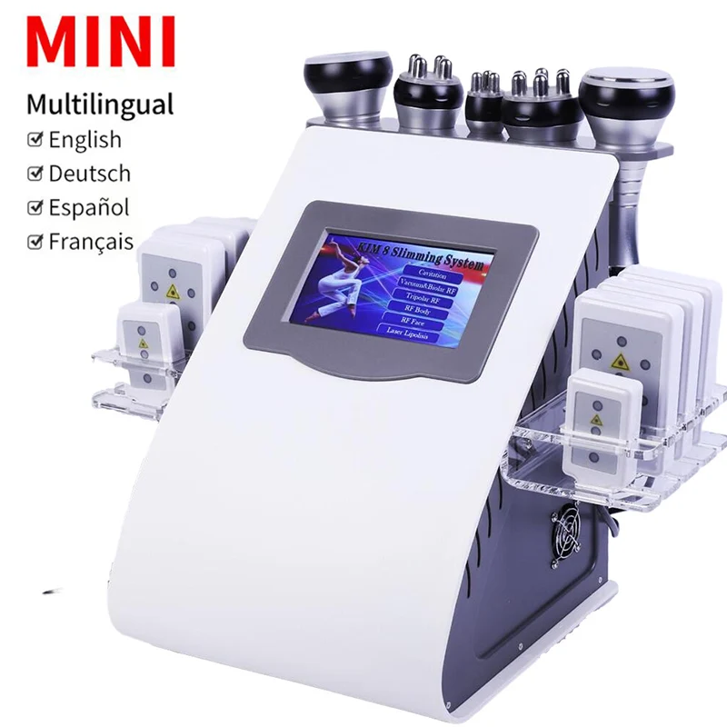 
6 In 1 40K Ultrasonic Liposuction Unoisetion Cavitation Radio Frequency Vacuum Photon Lipo Laser Slimming Machine 