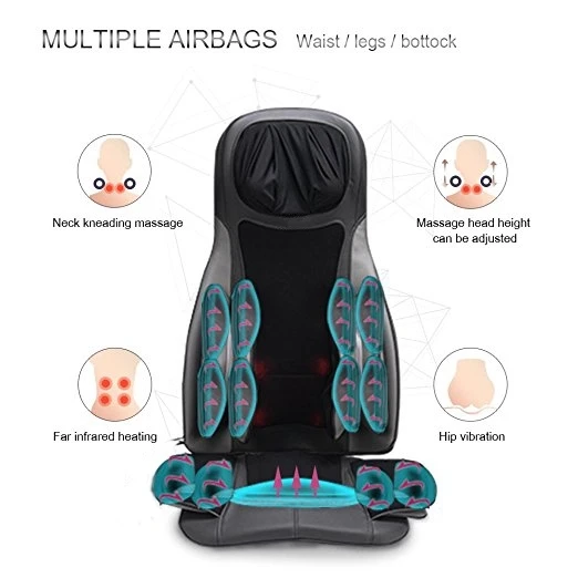 Eilison 2024 prevailing Seat  cushion covers Vibrating massage car seat back relax shiatsu heated massage cushion blood unclog