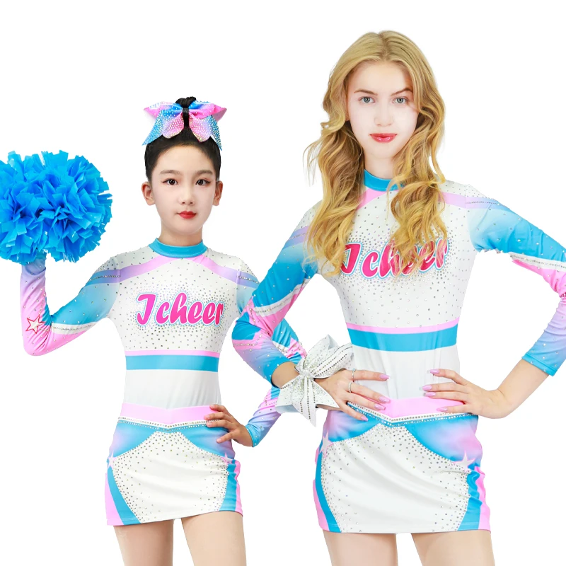 Custom Sexy Cheerleader Uniform Personalized Youth Sparkle Cheerleading Practice l Uniforms Cowboys