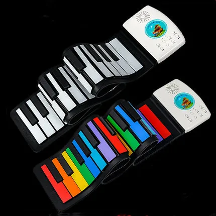 Детское портативное водонепроницаемое пианино, складное электрическое пианино с 49 клавишами, игрушки для детей