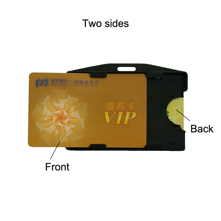 Factory Price Plastic Business Card Name Badge Holder Work Id Card Holder Lanyard Accessories