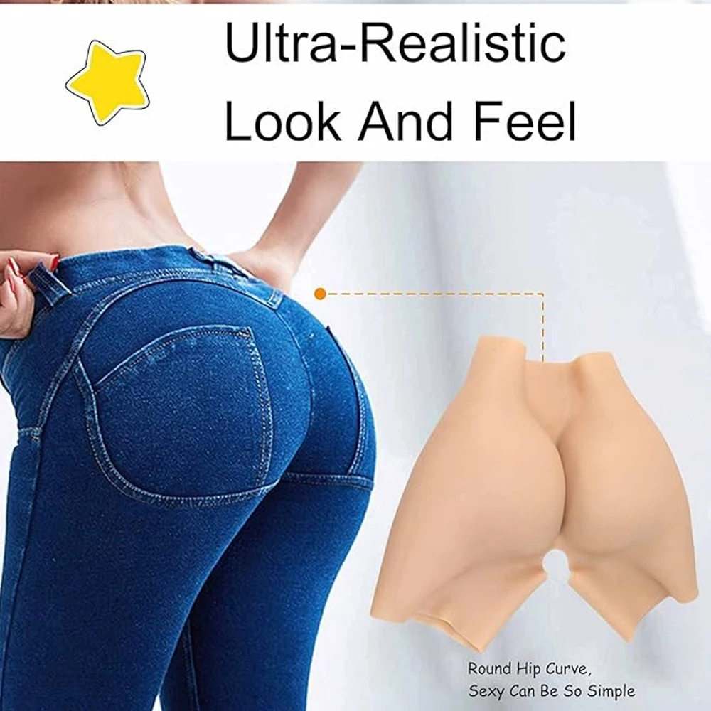 Big waist large bumbum push up shapewear butt lift underwear silicone hip buttock enhancer pants for women silicone panties