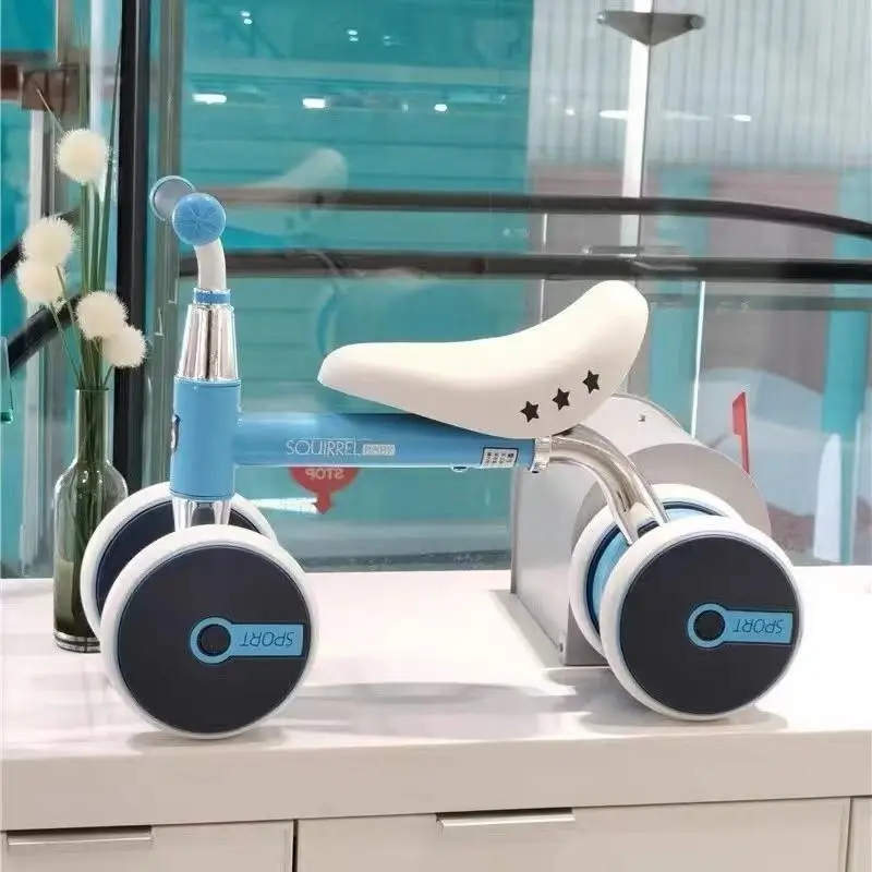 Best Selling Wholesale Kids Mini Baby Balance Bikes 1-4 Years Old Tricycle Bike Quad Car Foot Pushed Made of Durable Plastic