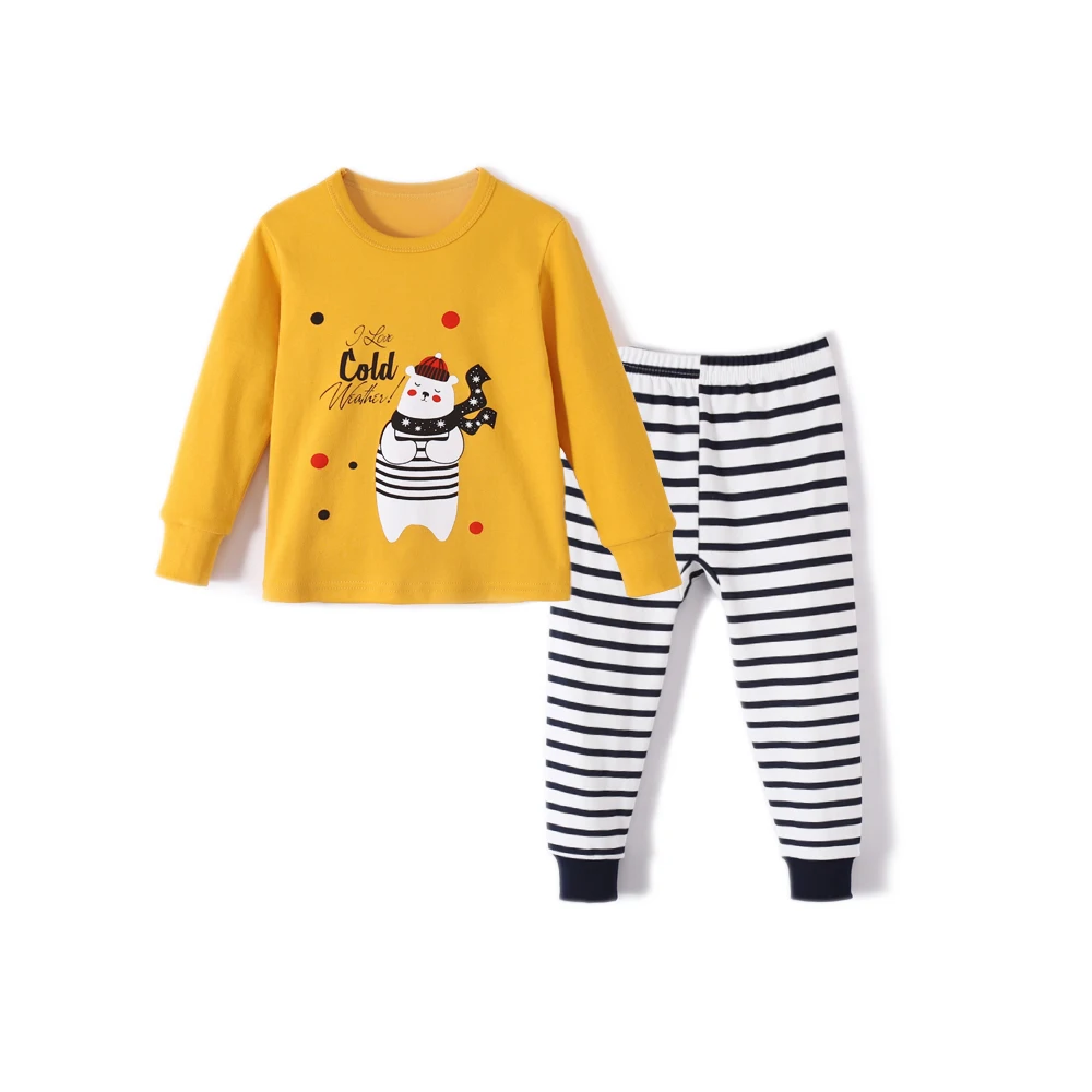 
Children High Level Cotton Good Quality Warm Pyjamas Sleepwear Kids Loungewear Thermal Cartoon Pajamas Sets For Boy And Girl 