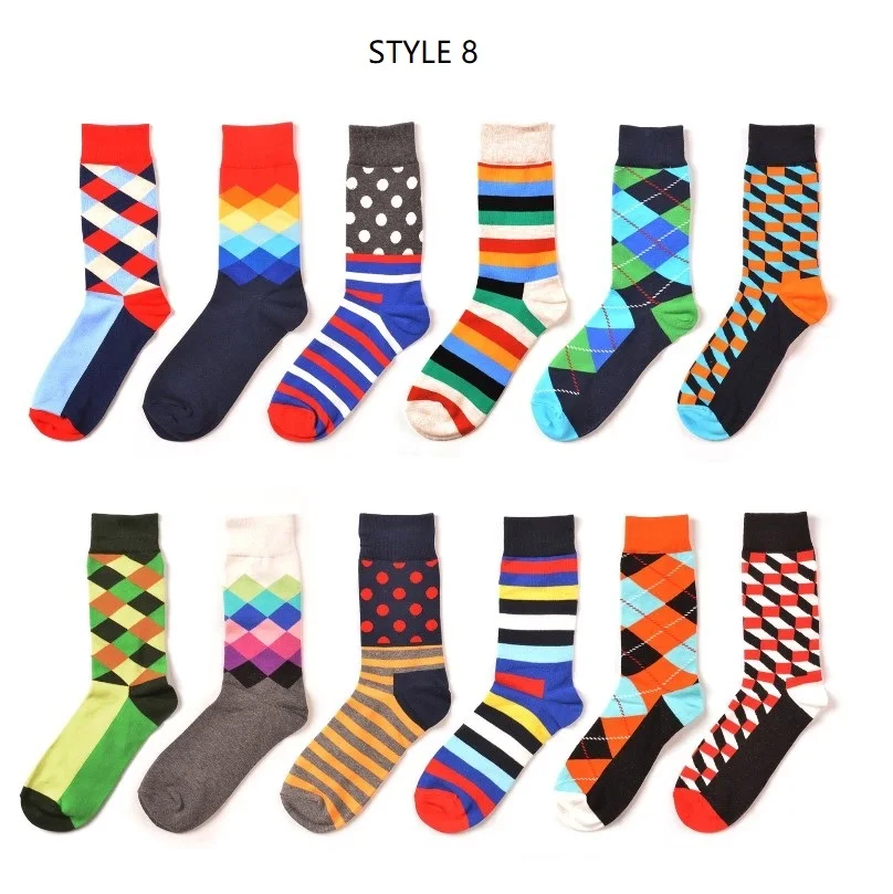 Kousen Заводской Дизайн Socken Пользовательский логотип хлопок Calcetines трубка красочные женские счастливые
