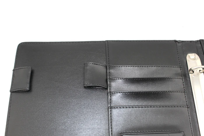 Custom Executive business faux leather folding document portfolio 3 ring binder file folder