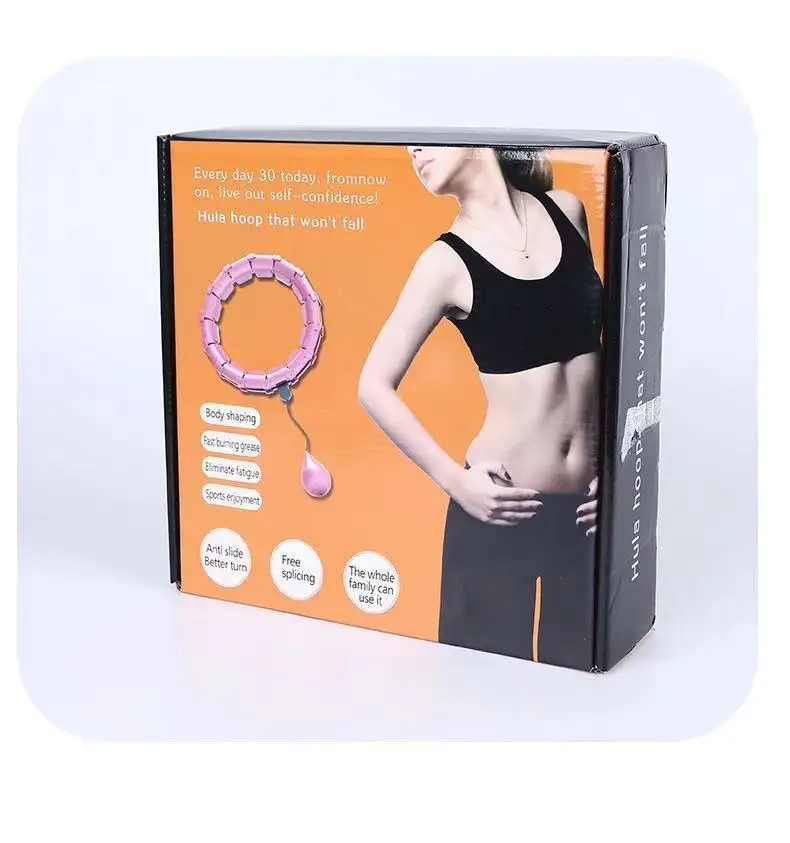 Custom Color Black Detachable 360 Degree Weight Hula Hoops Abdomen Fitness Weight Loss Massage for Adults