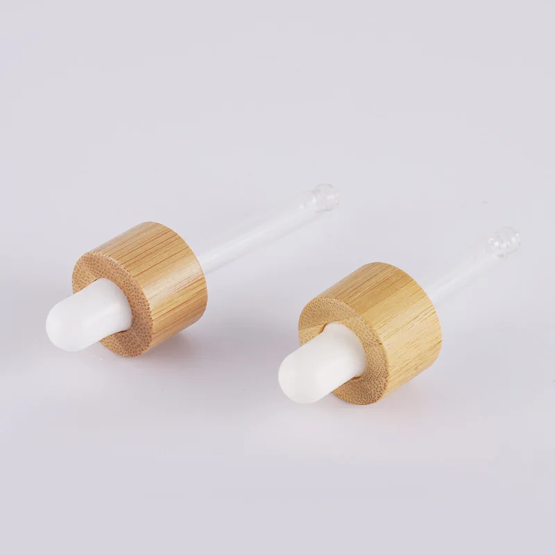 5ml-100ml all-inclusive bamboo and wood products cosmetic glass raw liquid bamboo shell dropper bottle