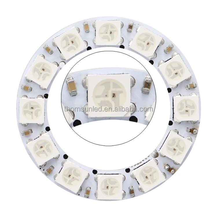 
drop ship individual addressable 5v sk6812 IC circle led ring light rgb 12led ring 