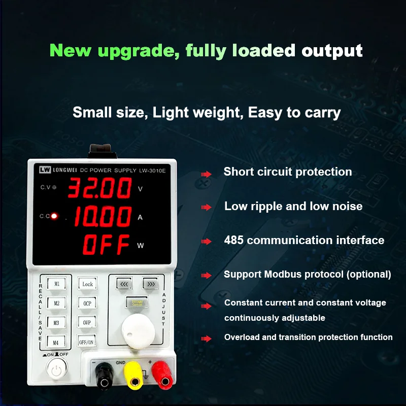 LW-1003E Longwei 100V 3A 300W Programable DC Power Supply Remote Control With Battery Charging Laboratory Bench Power  Supply