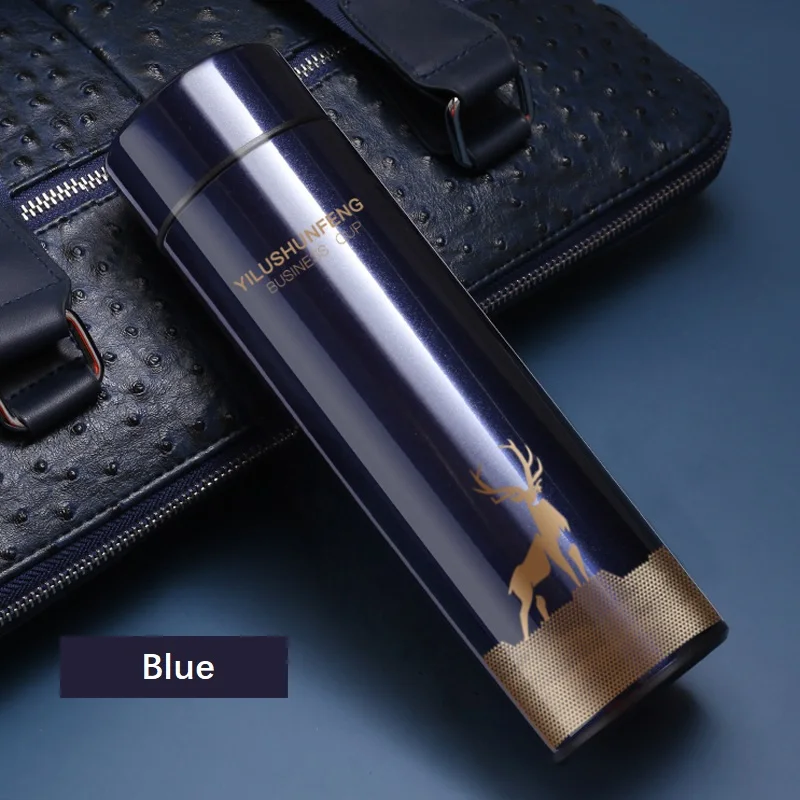 Двойная стена из нержавеющей стали Изолированная термоцифровая светодиодная умная бутылка для воды с температурным дисплеем с пользовательским логотипом