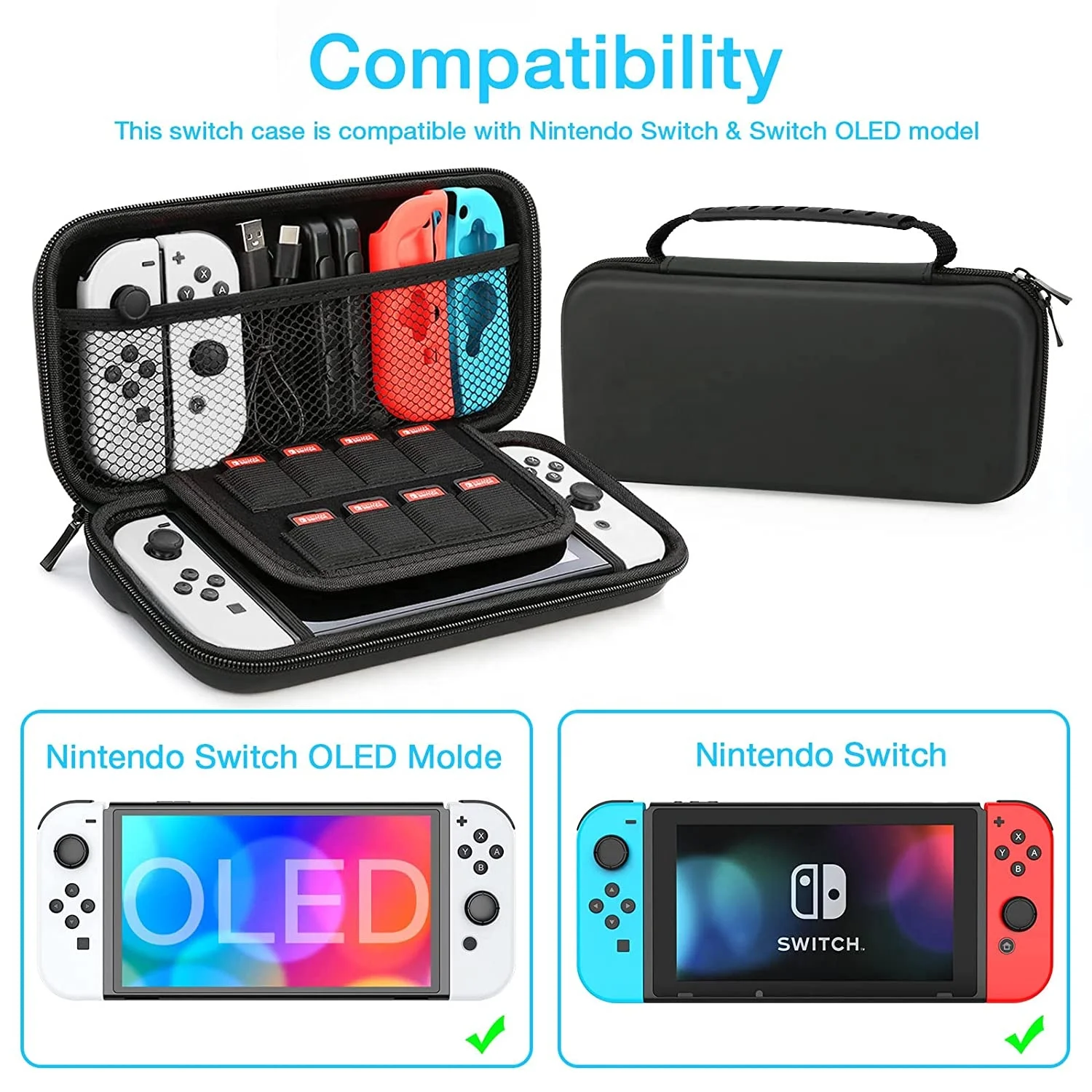 Переносной чехол для Nintendo Switch сумка хранения переключателя защитный Дорожный Чехол из ЭВА портативный набор