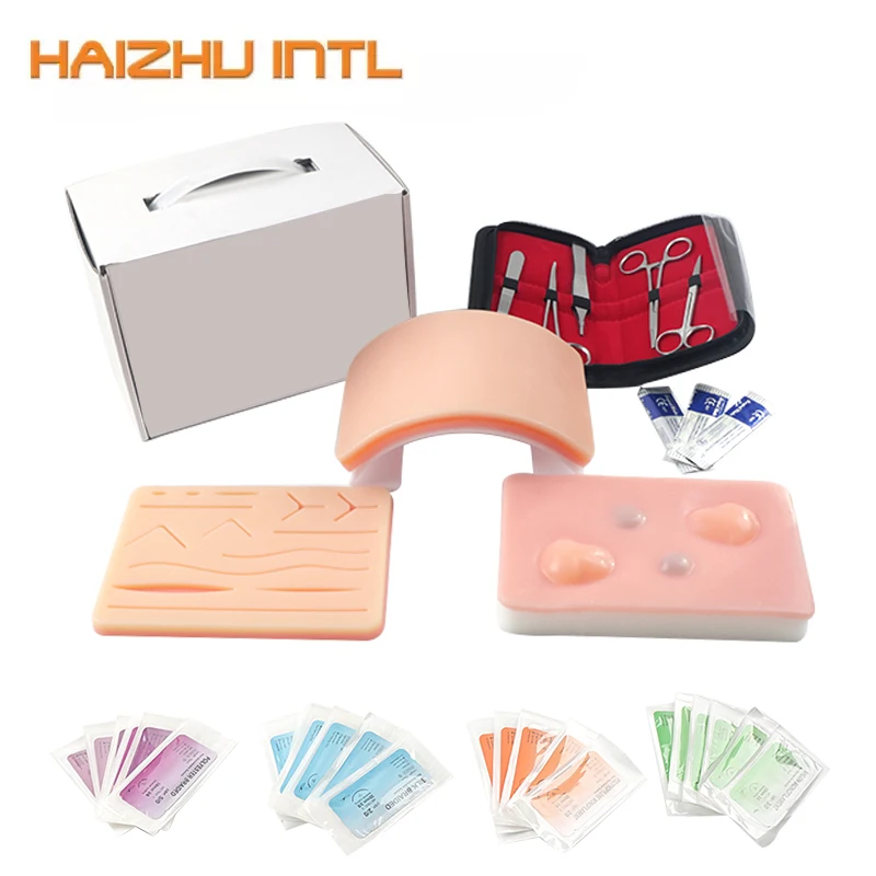 High Quality Complete Suture Practice Kit De Practice de Sutura, Suture Kit Skin Suture Pad