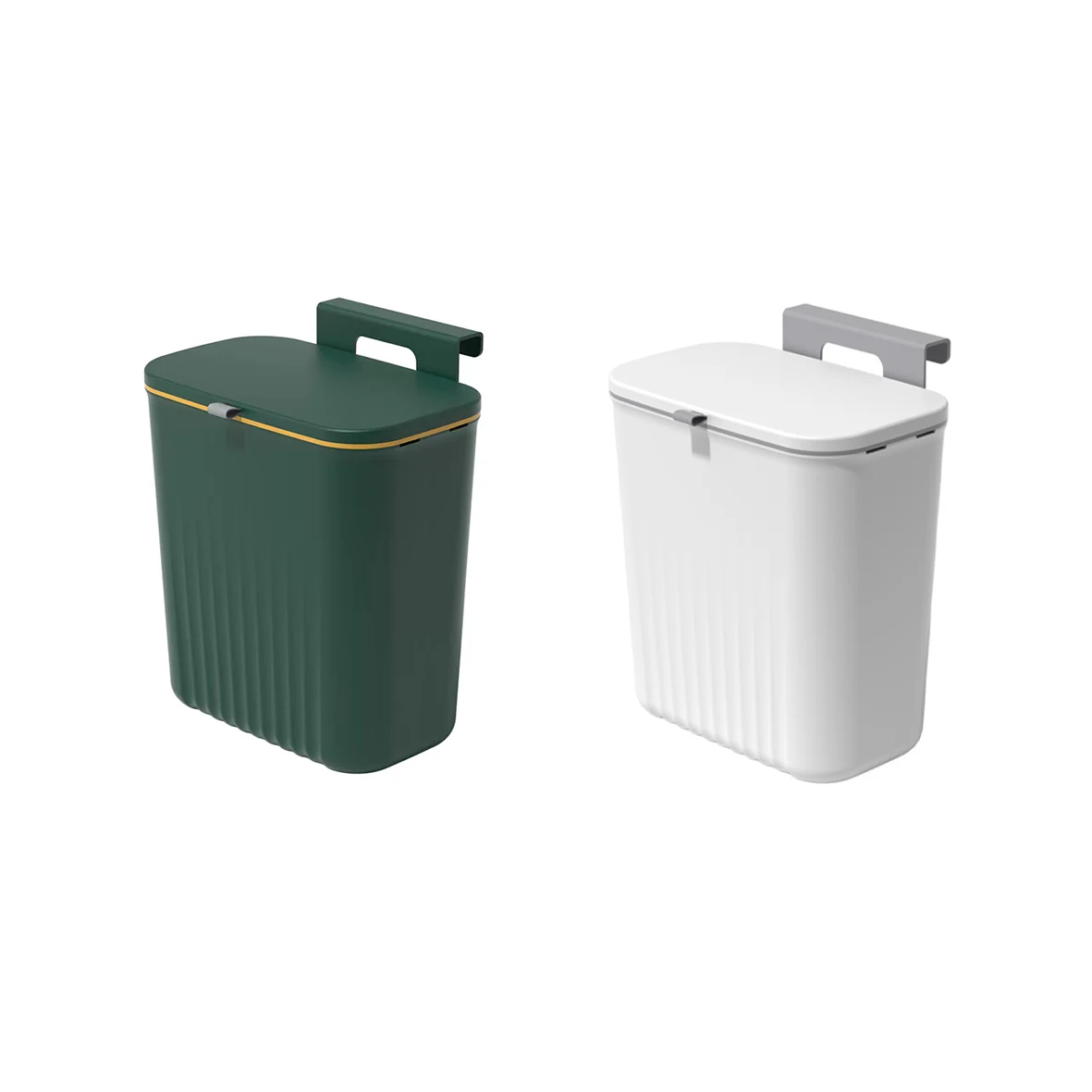 Topwill Garbage Can Wall-Mounted Sliding Lid Waste Bin Plastic Bins Storage Kitchen Hanging Bathroom Wall Mounted Trash Can