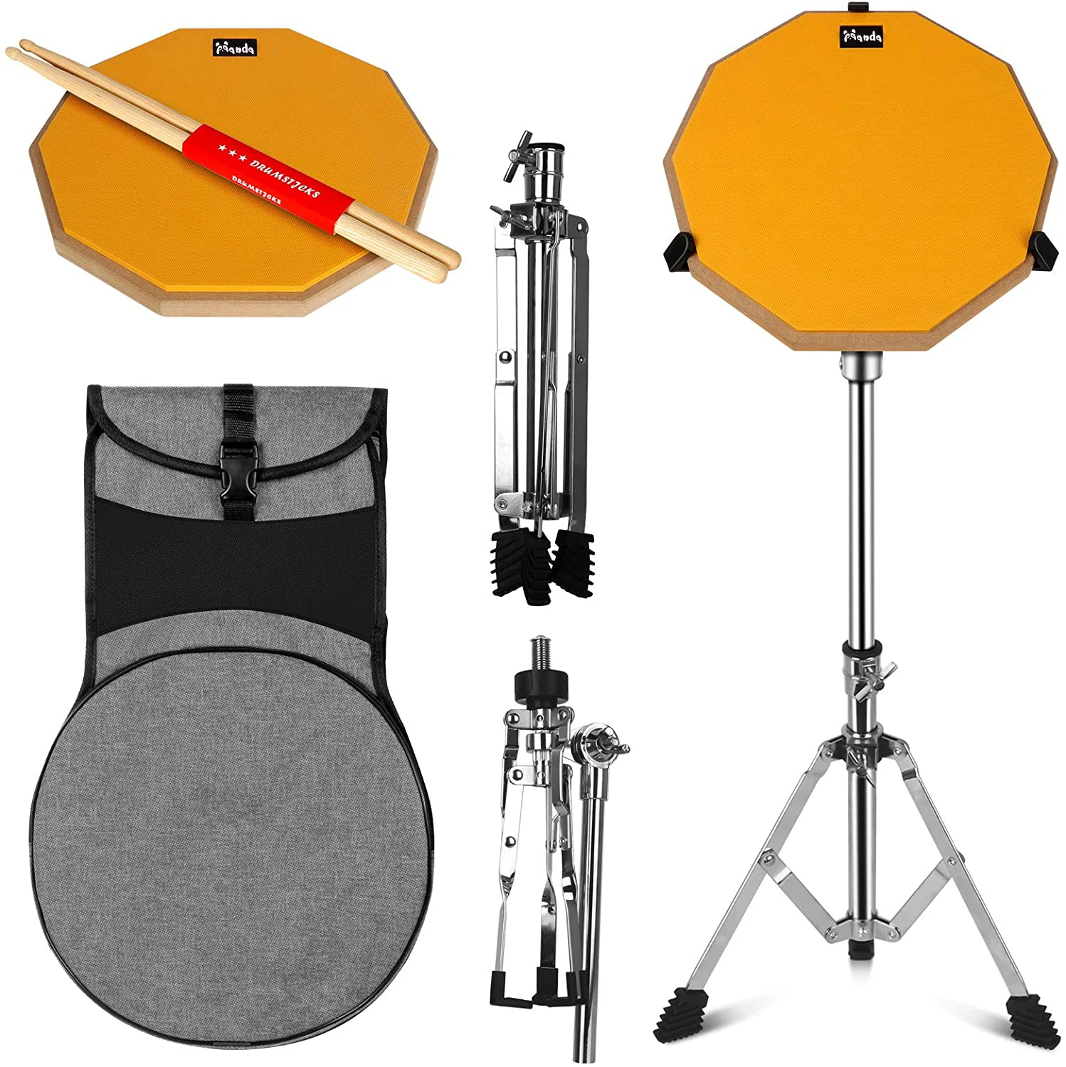 Wholesale High Quality Professional 16 Inch Practice Rubber Dumb Drum