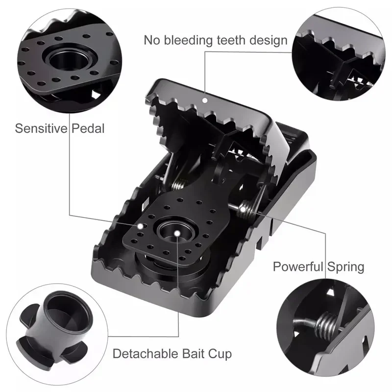 6 Pack Mice Traps for House, Small Mice Trap Indoor Quick Effective Sanitary Safe Mousetrap Catcher for Family and Pet