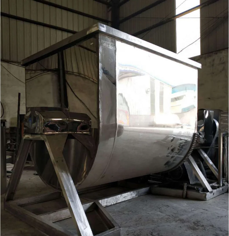 Horizontal stainless steel concrete/chemical product double screw mixer