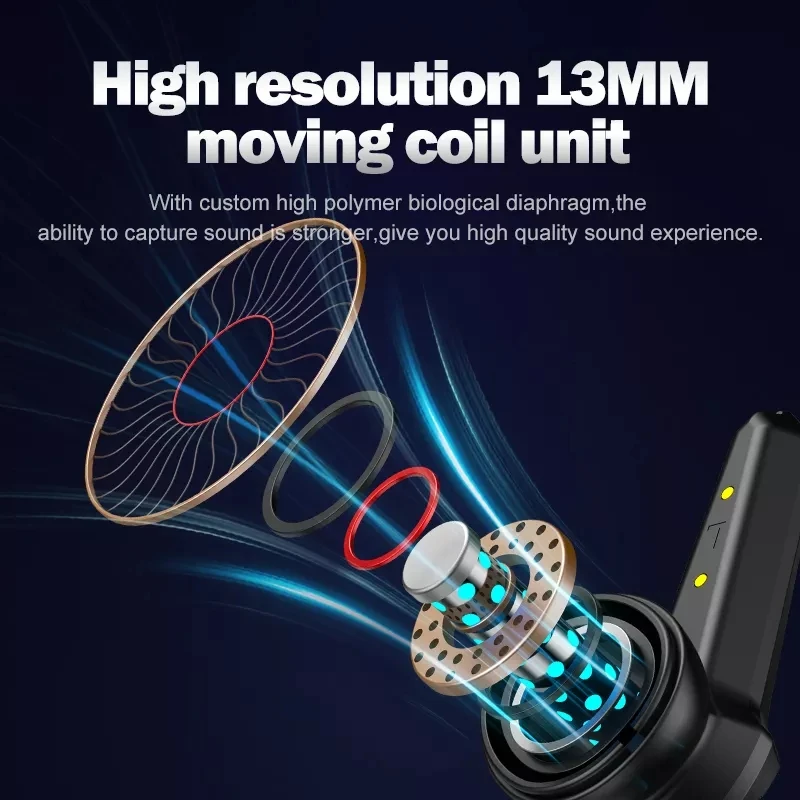 P30 P36 V9 Gaming Wireless Earphones LED Display Headset Zero latency Headphones With Charging Box Waterproof
