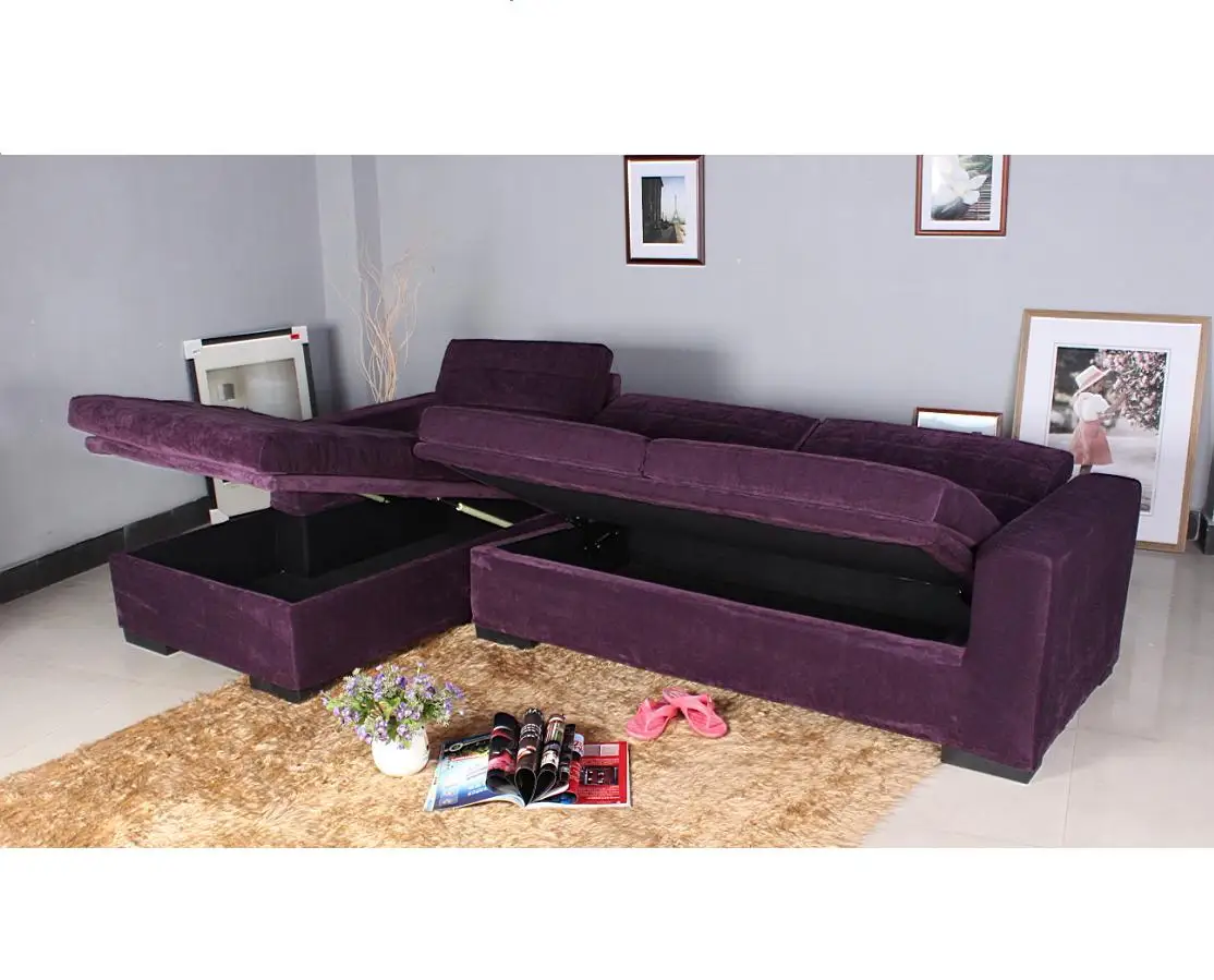 Современная мебель эксклюзивная металлическая каркасная угловая гостиничная Бархатная L-образная диван-кровать с