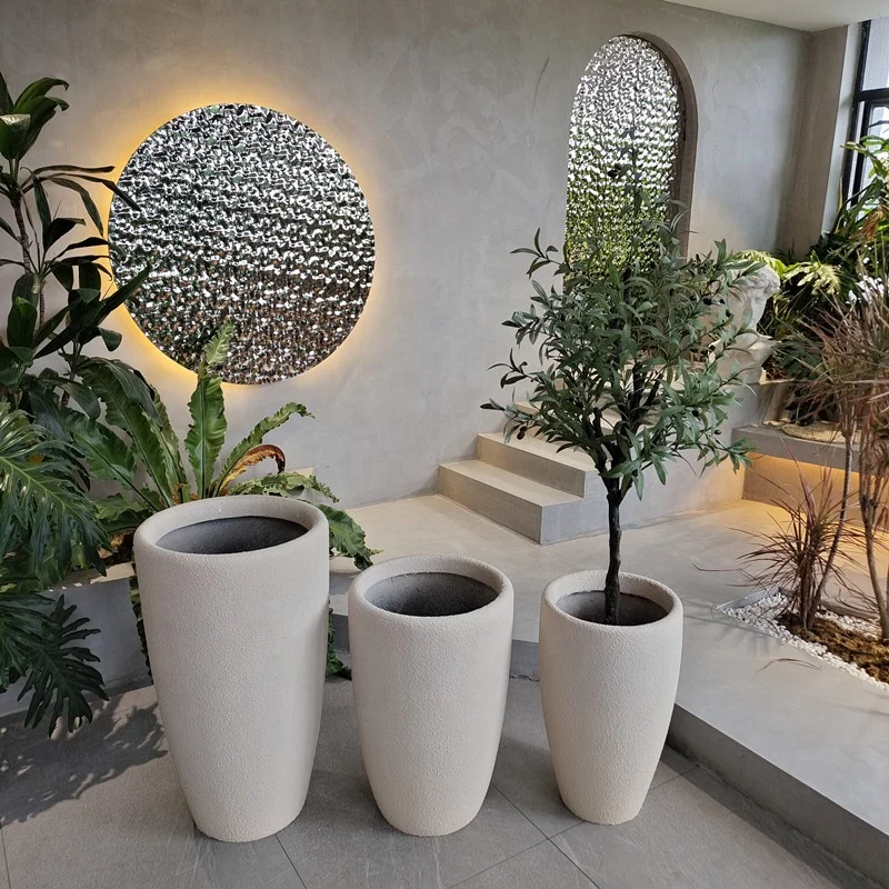 High quality fiberglass resin FRP flower pots and planters flower gardening planter pots mold for outdoor decoration