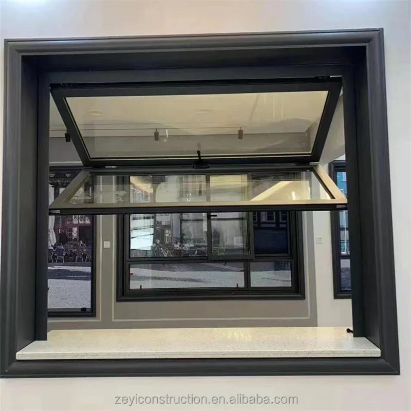 Customized Modern Cheap bifold Windows Vertical Hydraulic bifold Window
