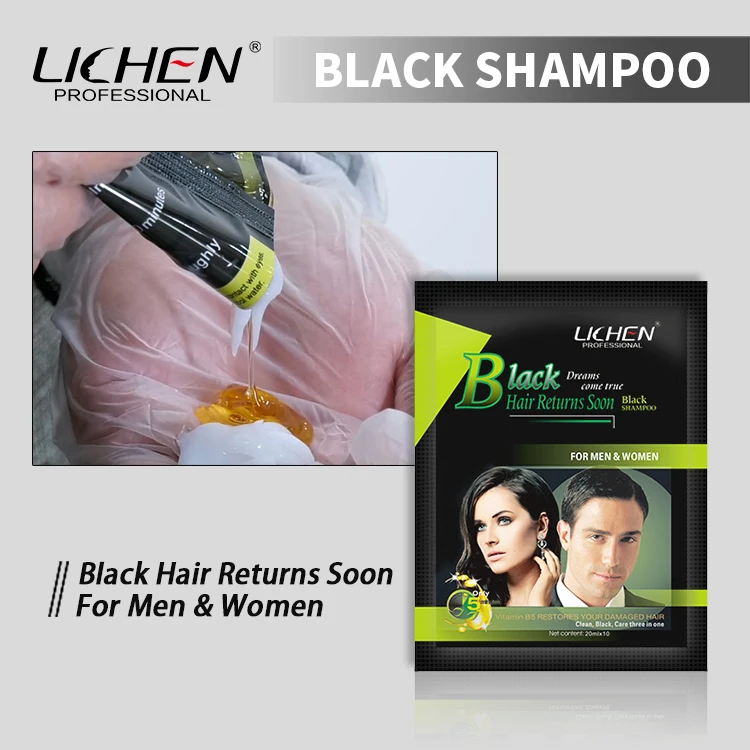 Wholesale Price Fast Black Hair Dyeing Shampoo For Gray Hair