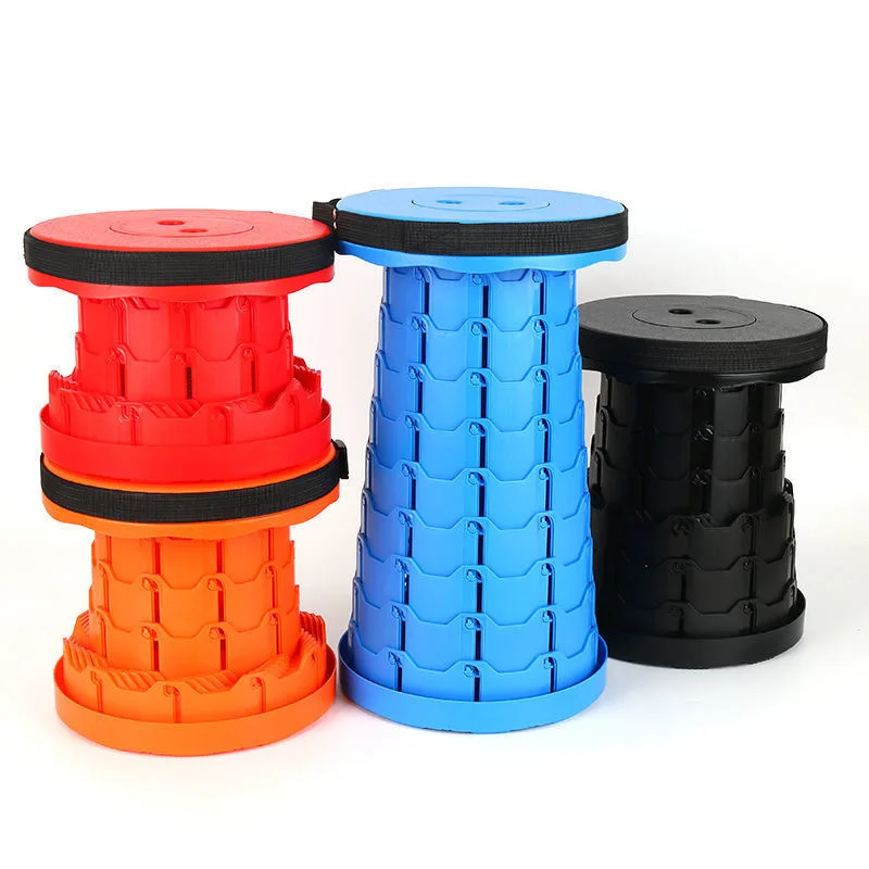 Goalfit 2024 Camping Telescopic Portable Stool Telescopic Plastic Outdoor for Fishing Camping Color Box Fashion Garden Chair