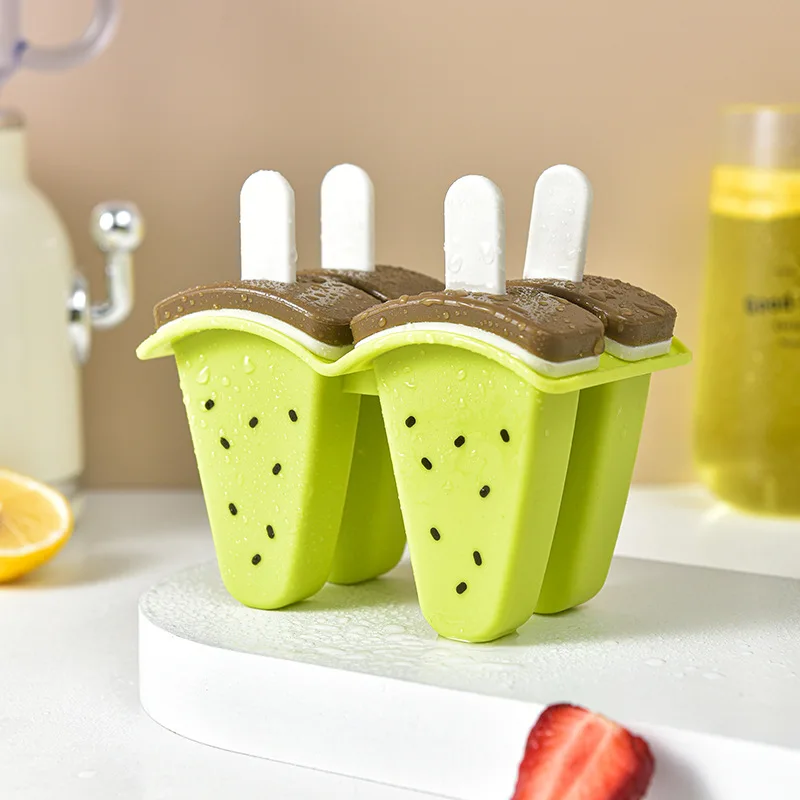 New Style Fruit Popsicle Ice Tray Food Safe Watermelon Lolly Pop Ice Cream Mold DIY Chocolate Cake Mold