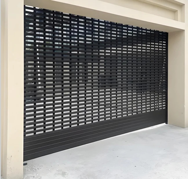 Perforated aluminum alloy rolling shutter door shop store garage electric remote control security hollow-out rolling shutterdoor