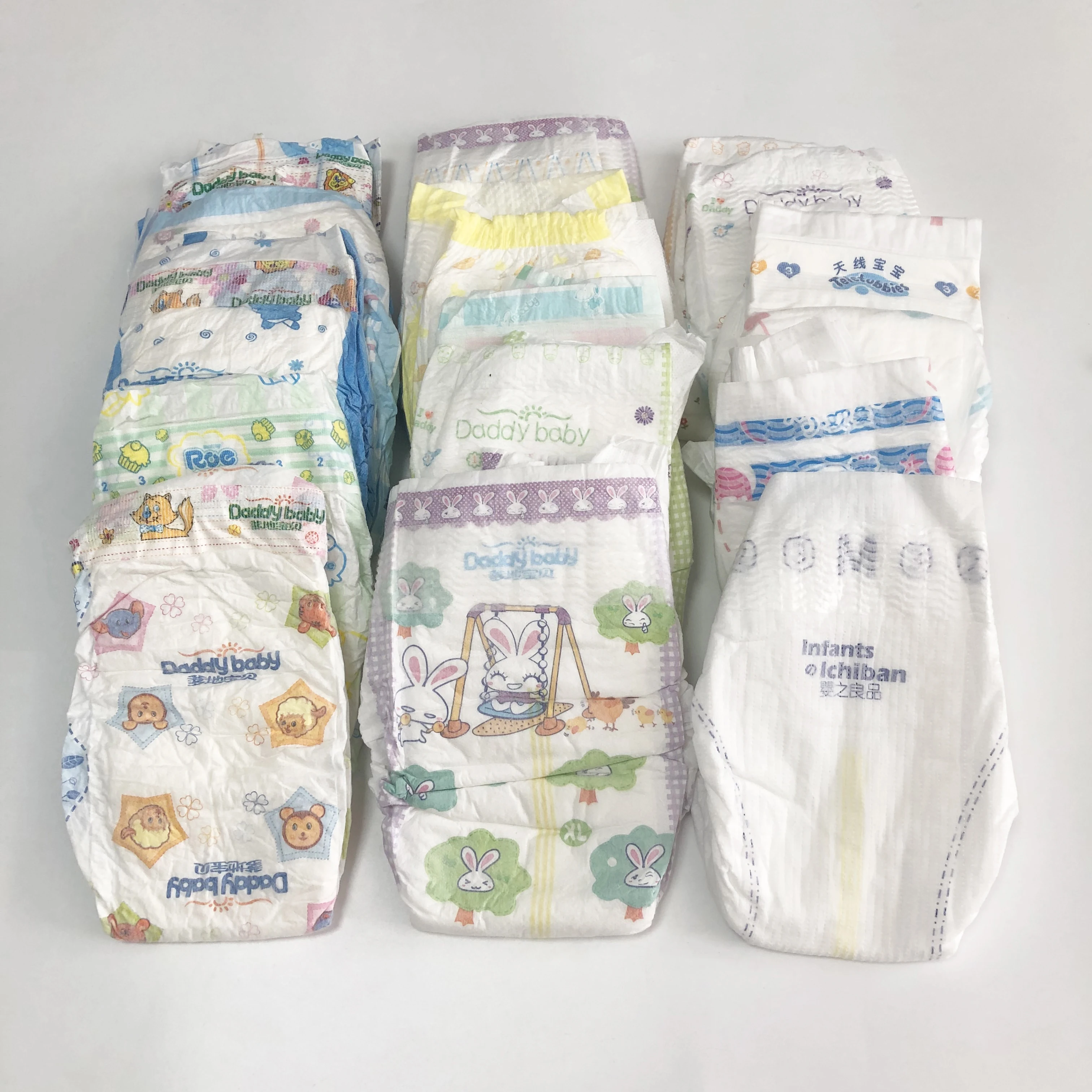 2024 hot sale dry cotton japan SAP disposable b grade baby diapers stock lot