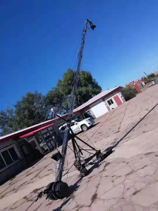 10m Focus and Zoom Broadcast Video Triangle Jimmy Jib Camera Crane Jib for Sale