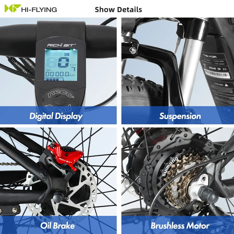 USA Stock Drop Shipping 1000W 48V electric bicycle 26 inch Fat Tire electric mountain bicycle off road e bike